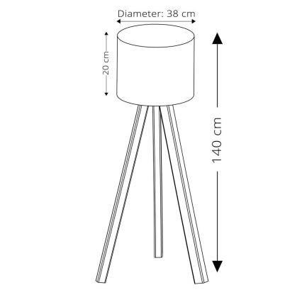 Stehlampe AYD 1xE27/40W/230V rosa/beige