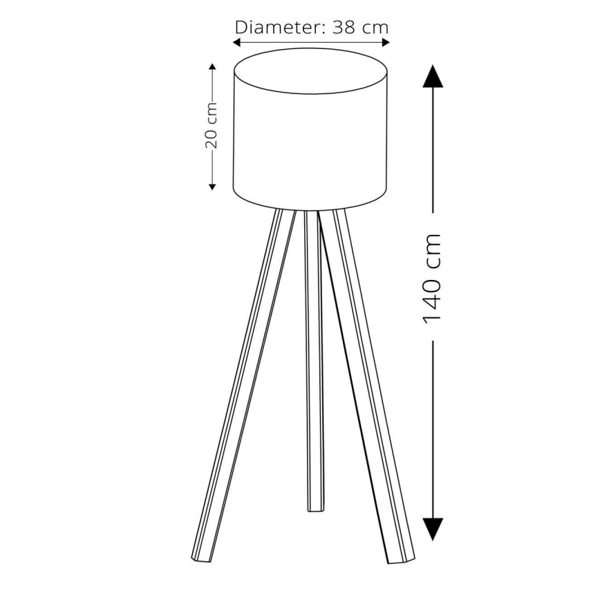 Stehlampe AYD 1xE27/40W/230V rosa/beige