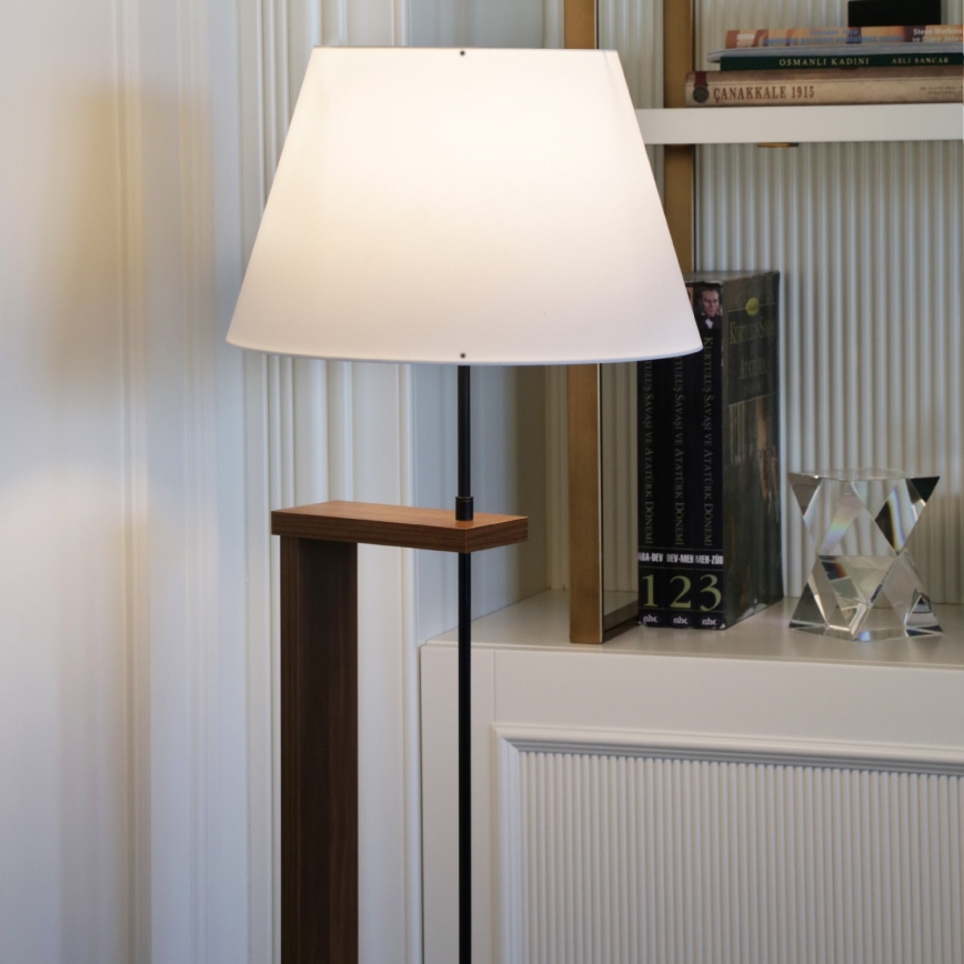 Stehlampe AYD 1xE27/40W/230V weiß/braun