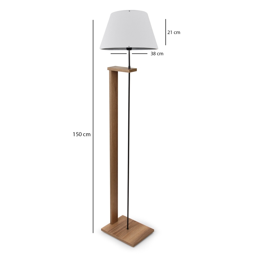 Stehlampe AYD 1xE27/40W/230V weiß/braun