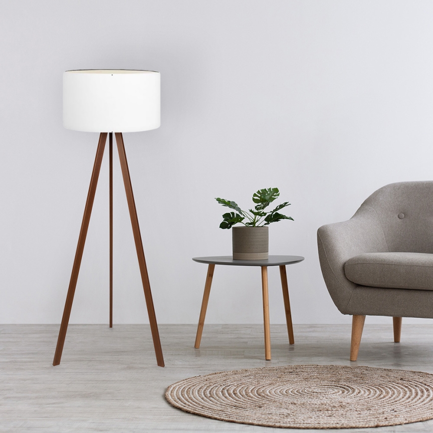 Stehlampe AYD 1xE27/60W/230V weiß/braun