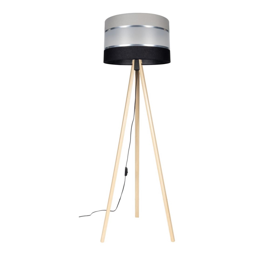 Stehlampe CORAL 1xE27/60W/230V beige/schwarz/grau/matter Chrom