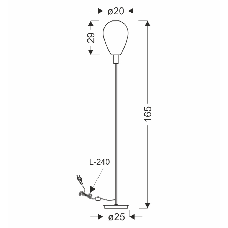 Stehlampe DENSO 1xG9/5W/230V kupfer/schwarz