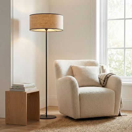Stehlampe ECO 1xE27/15W/230V Beige/Rattan