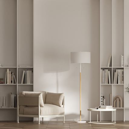 Stehlampe FOGO 2xE27/15W/230V weiß/beige