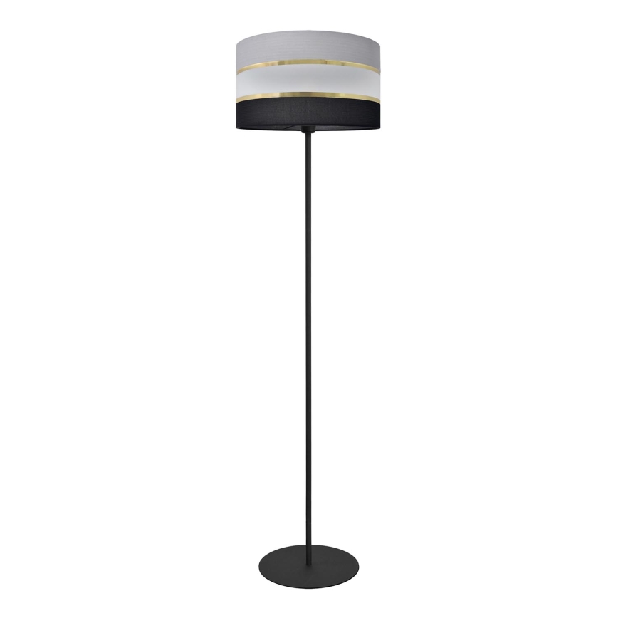 Stehlampe HELEN 1xE27/15W/230V schwarz/grau/gold