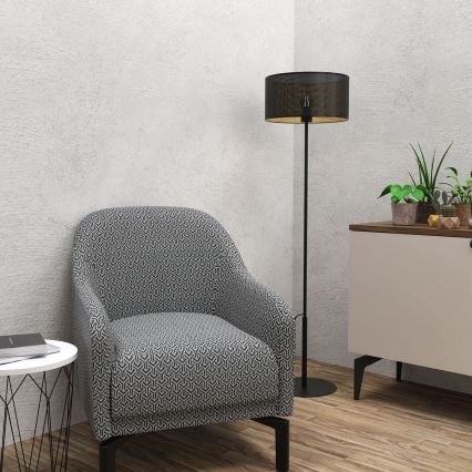 Stehlampe LOFT SHADE 1xE27/60W/230V schwarz/gold