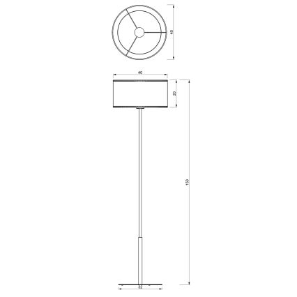 Stehlampe LOFT SHADE 1xE27/60W/230V schwarz/gold