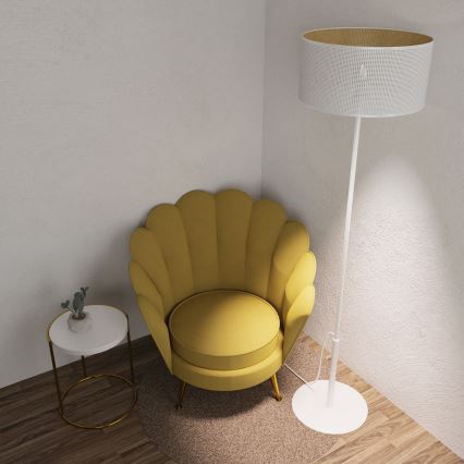 Stehlampe LOFT SHADE 1xE27/60W/230V weiß/gold