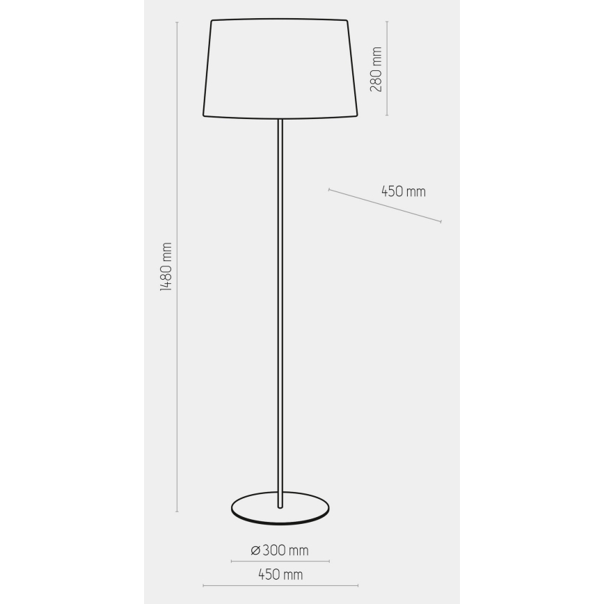 Stehlampe MAJA 1xE27/25W/230V weiß