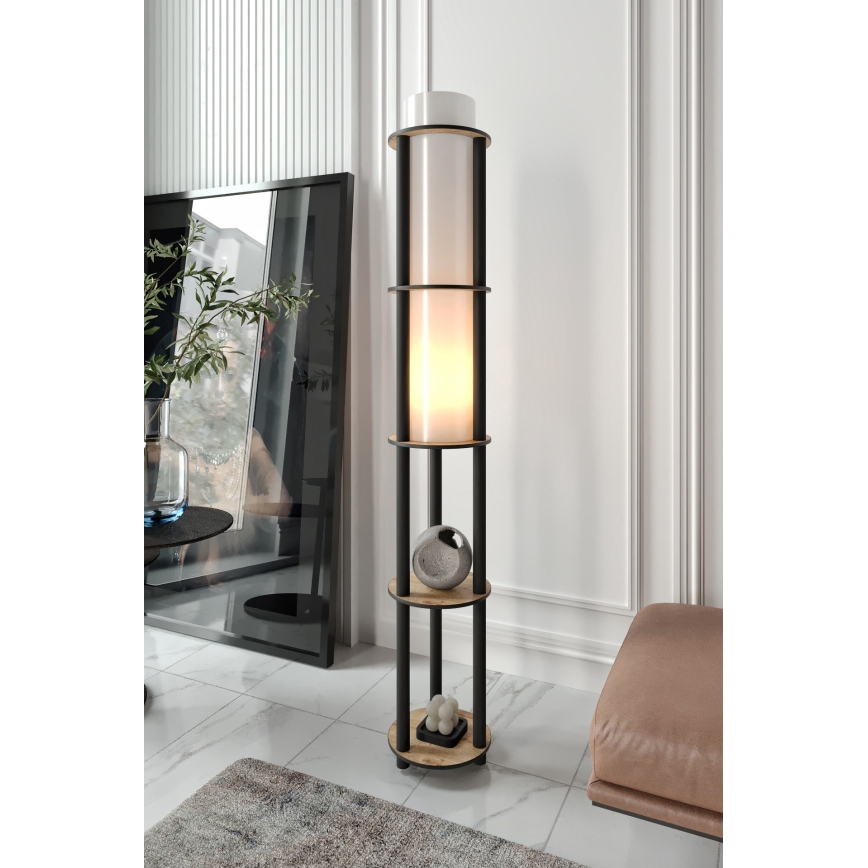 Stehlampe mit Regalen NOTO 1xE27/40W/230V Beige/Schwarz