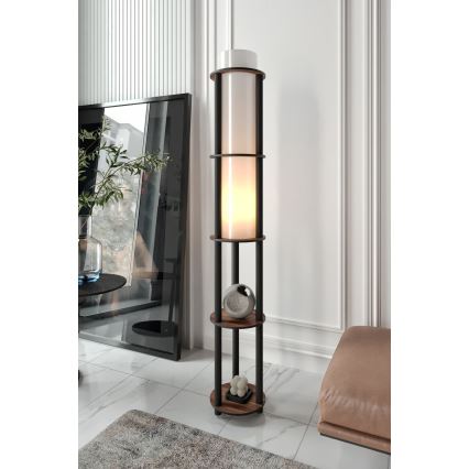 Stehlampe mit Regalen NOTO 1xE27/40W/230V braun/schwarz