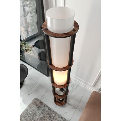 Stehlampe mit Regalen NOTO 1xE27/40W/230V braun/schwarz