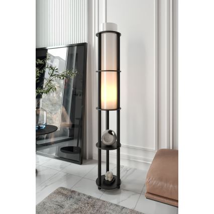 Stehlampe mit Regalen NOTO 1xE27/40W/230V schwarz