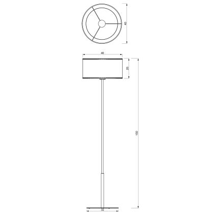 Stehlampe RATTAN 1xE27/60W/230V Rattan