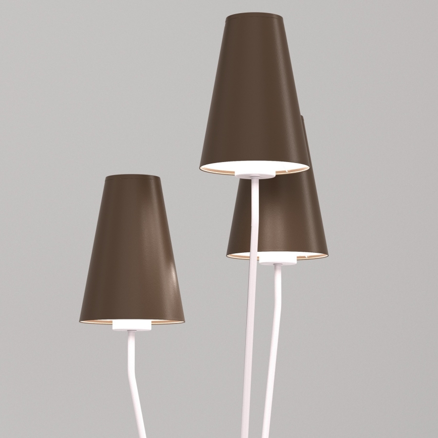 Stehlampe TREFOT 3xE14/15W/230V braun/cremefarben
