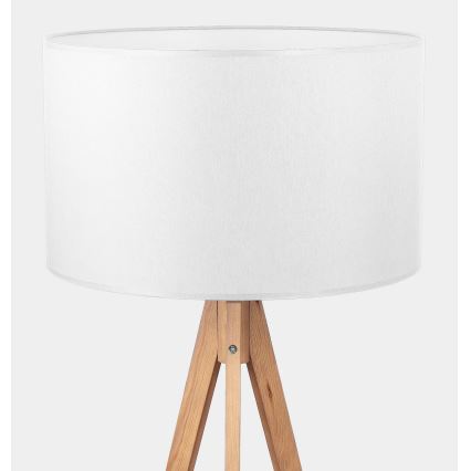 Stehlampe TREVISO 1xE27/25W/230V weiß/Holz