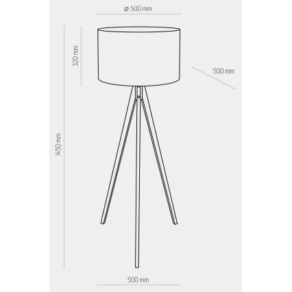 Stehlampe TREVISO 1xE27/25W/230V weiß/Holz