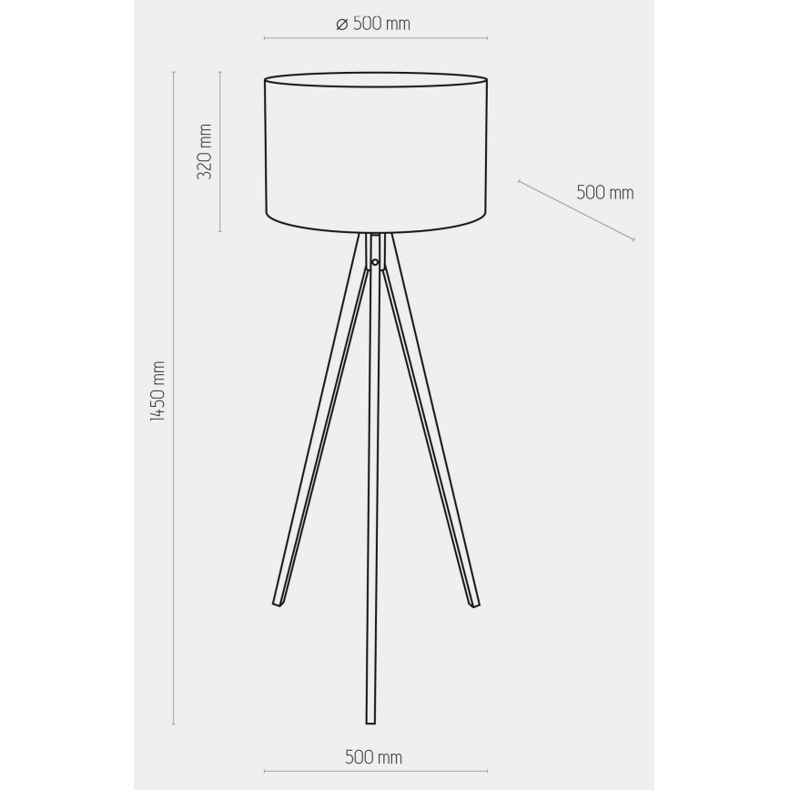Stehlampe TREVISO 1xE27/25W/230V weiß/Holz