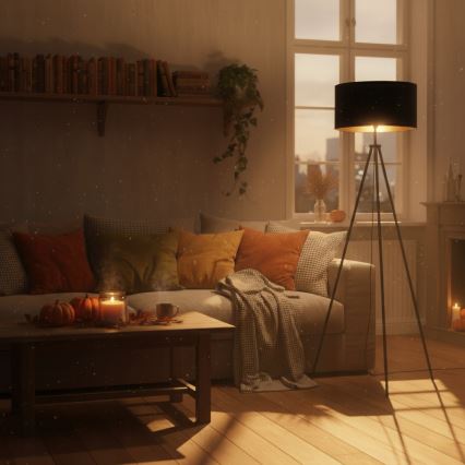 Stehleuchte 1xE27/40W/230V schwarz