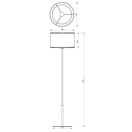 Stehleuchte ARDEN 1xE27/15W/230V beige/braun