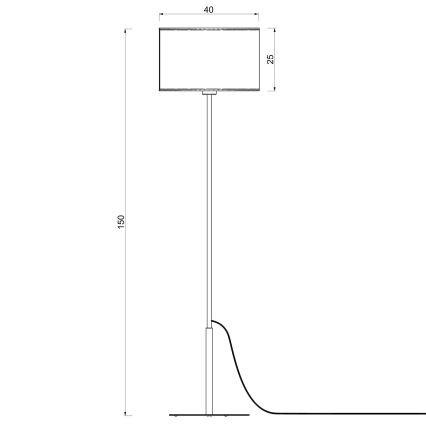 Stehleuchte ARDEN 1xE27/15W/230V beige