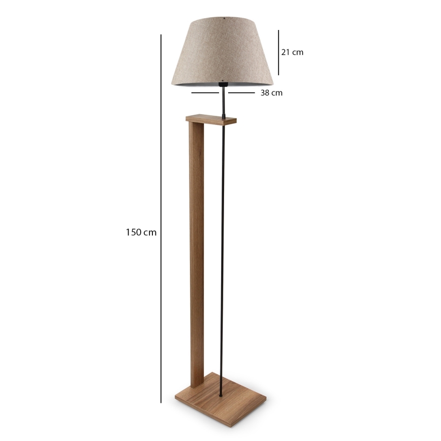 Stehleuchte AYD 1xE27/40W/230V beige/braun