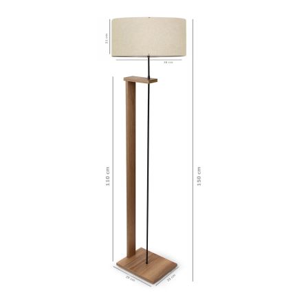 Stehleuchte AYD 1xE27/40W/230V braun/beige