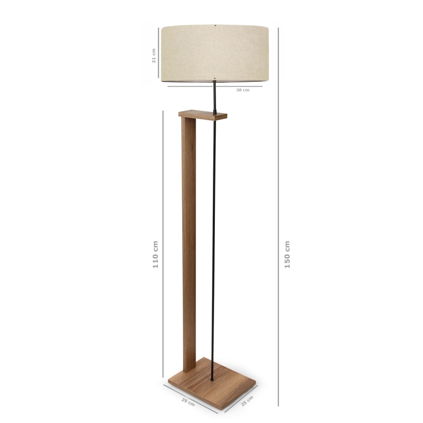 Stehleuchte AYD 1xE27/40W/230V braun/beige