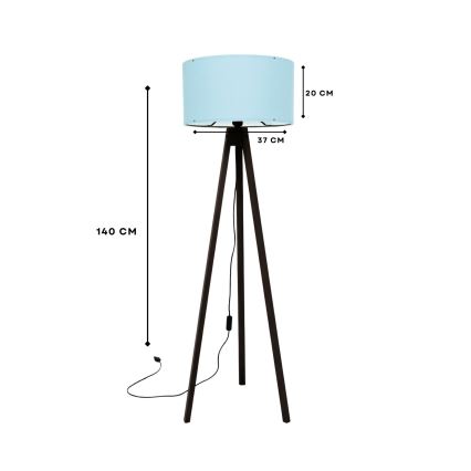 Stehleuchte AYD 1xE27/40W/230V braun/blau