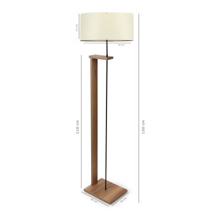 Stehleuchte AYD 1xE27/40W/230V braun/creme