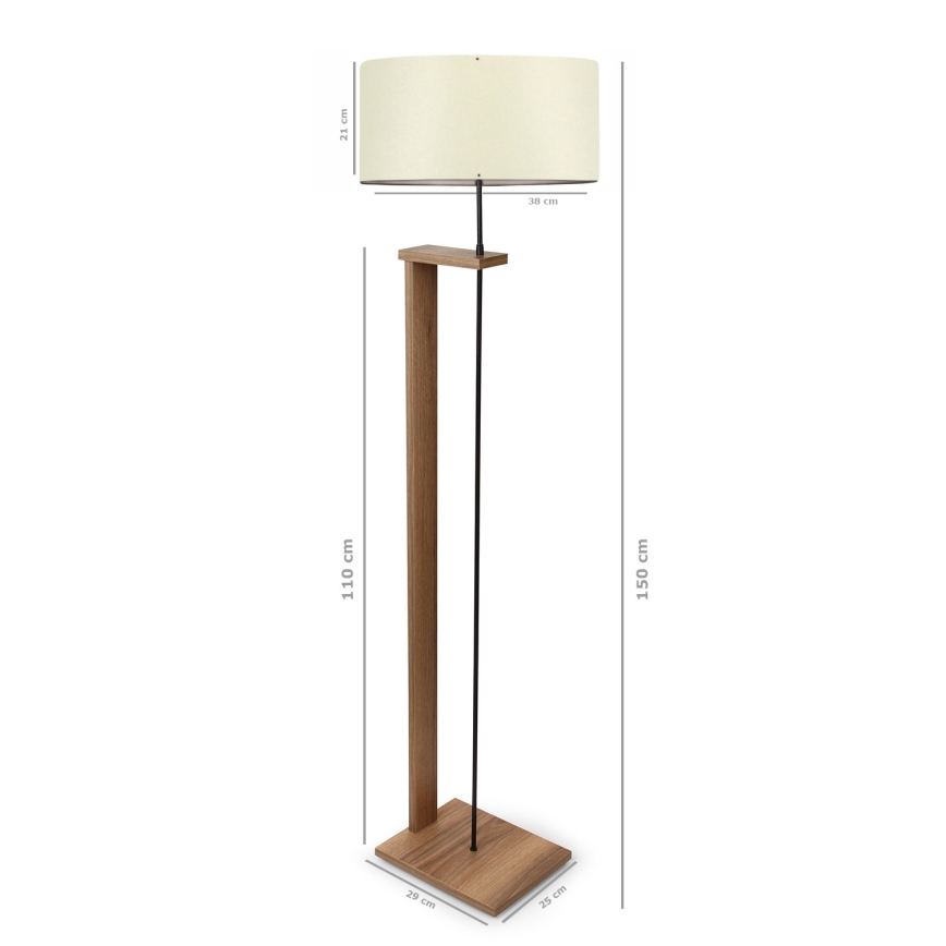 Stehleuchte AYD 1xE27/40W/230V braun/creme