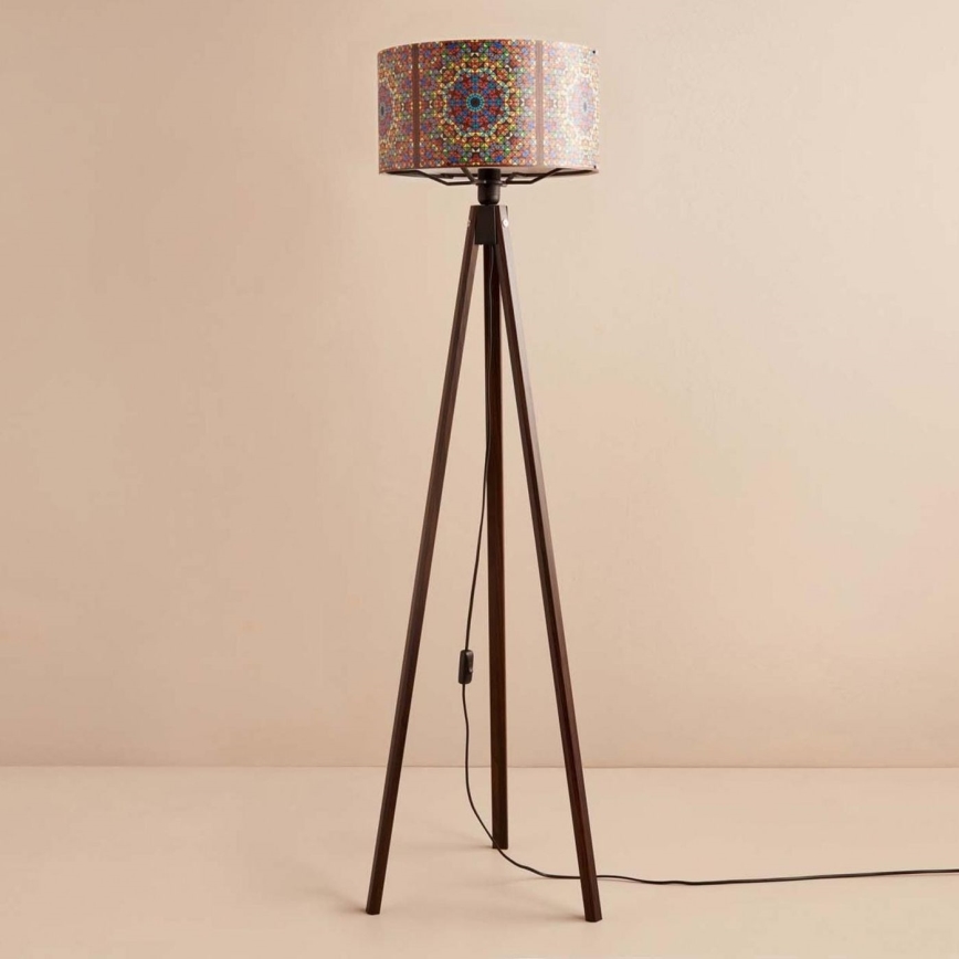 Stehleuchte AYD 1xE27/40W/230V braun/mehrfarbig