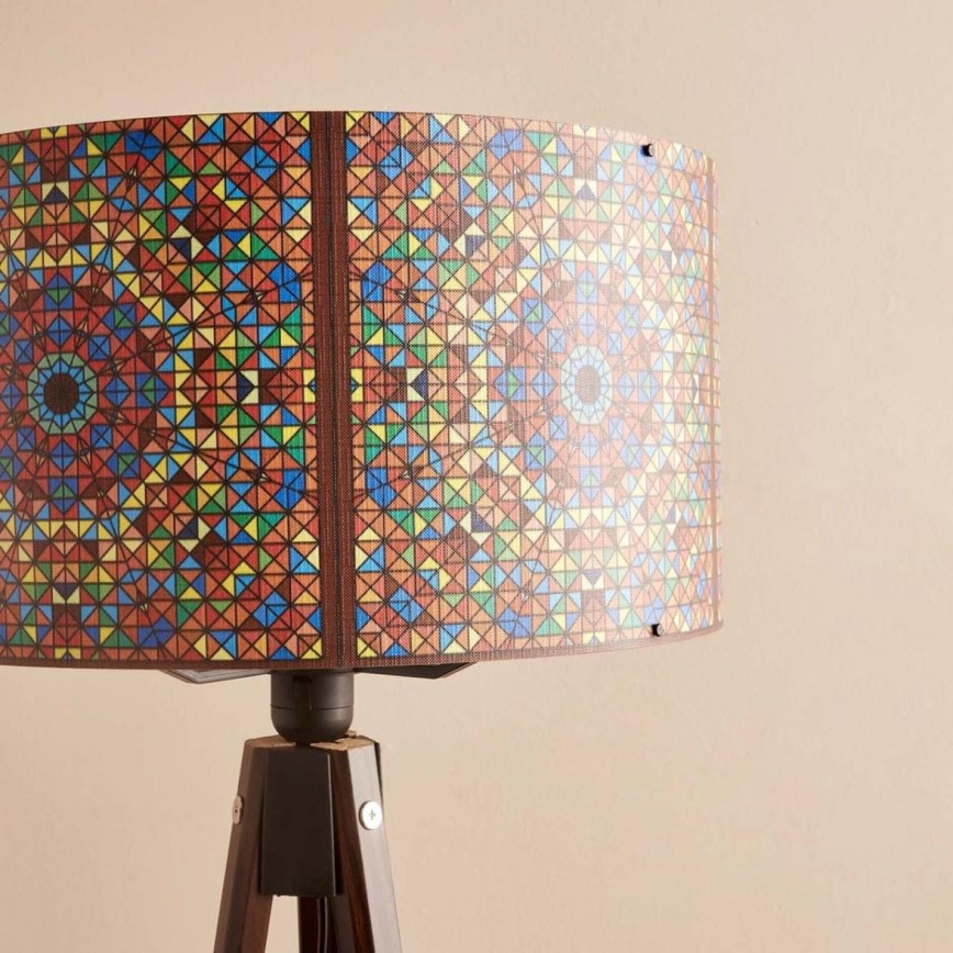 Stehleuchte AYD 1xE27/40W/230V braun/mehrfarbig