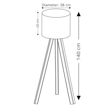 Stehleuchte AYD 1xE27/40W/230V violett/braun