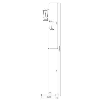 Stehleuchte BLUME 2xGU10/8W/230V weiß