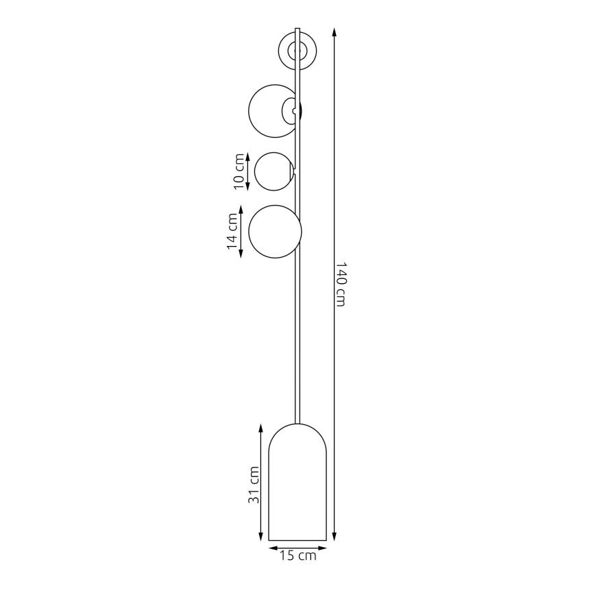 Stehleuchte ETNO 4xG9/8W/230V weiß