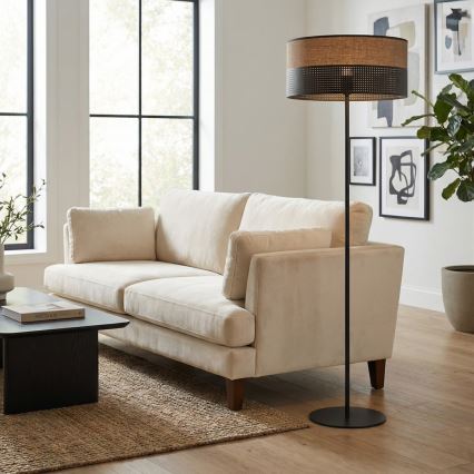 Stehleuchte KARBON 1xE27/15W/230V schwarz/braun