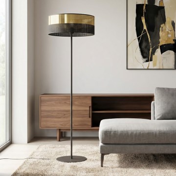 Stehleuchte LUX 1xE27/15W/230V schwarz/gold