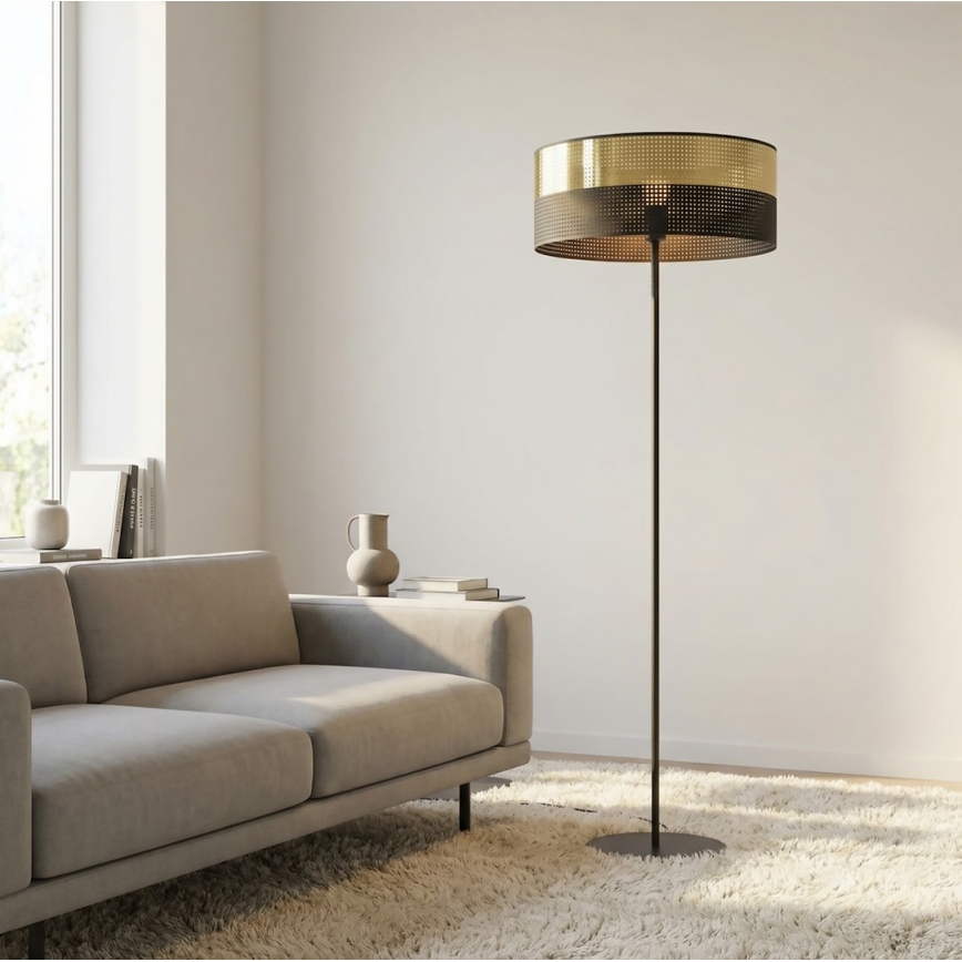Stehleuchte LUX 1xE27/15W/230V schwarz/gold