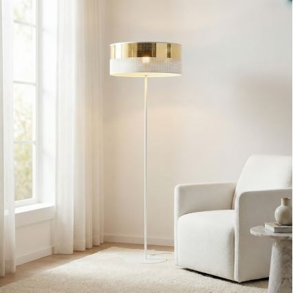 Stehleuchte LUX 1xE27/15W/230V weiß/gold