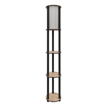 Stehleuchte mit Ablagen 1xE27/40W/230V 150 cm schwarz/braun