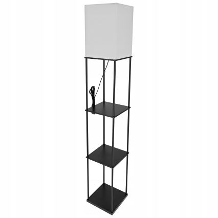 Stehleuchte mit Ablagen 1xE27/40W/230V schwarz/weiß