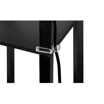 Stehleuchte mit Ablagen 1xE27/60W/230V schwarz/weiß