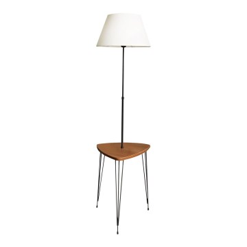 Stehleuchte mit Tisch 1xE27/40W/230V schwarz/braun