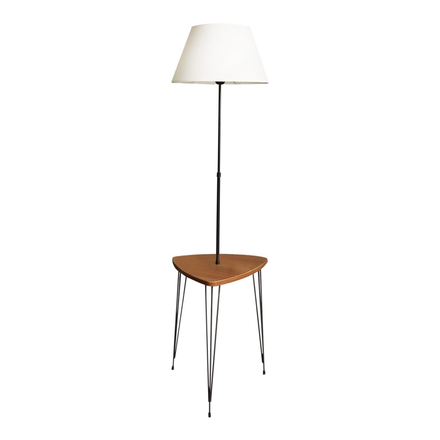 Stehleuchte mit Tisch 1xE27/40W/230V schwarz/braun