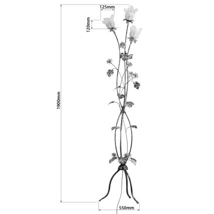 Stehleuchte ROSALIA 3xE14/40W/230V