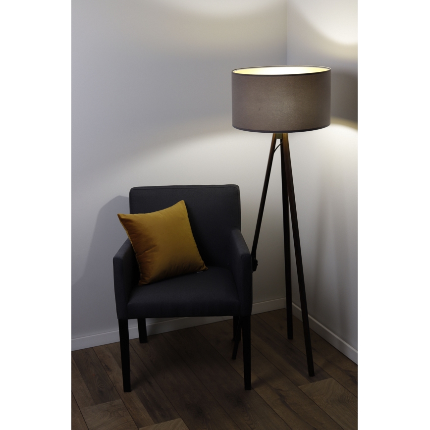 Stehleuchte STANDART 1xE27/60W/230V grau/braun
