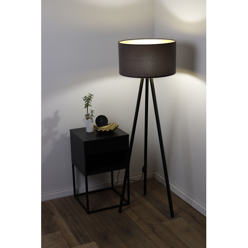 Stehleuchte STANDART 1xE27/60W/230V grau/braun