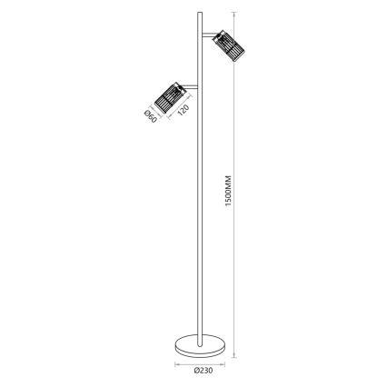 Stehleuchte VERTICAL 2xGU10/8W/230V weiß